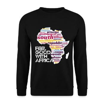 Afrika Zimbabwe Urlaub Geschenk T-shirt - Unisex Pullover - Schwarz - Vorne - Alina (178cm) & Michal (187cm)