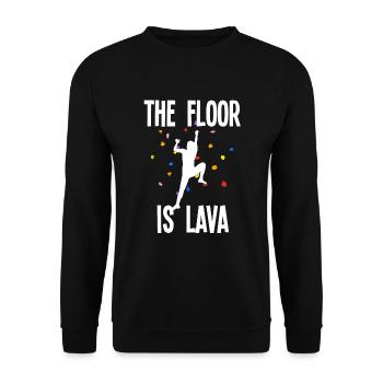 Le sol est de l’escalade de bloc de lave - Sweat-shirt Unisexe - noir - Devant - Alina (178cm) & Michal (187cm)