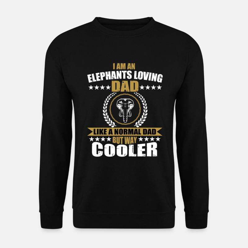 Funny Elephant Dad - Unisex Sweatshirt - black