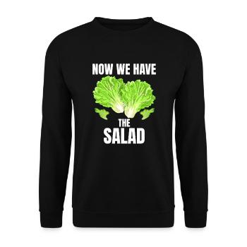 Now We Have The Salad Denglish - Unisex Sweatshirt - black - Front - Alina (178cm) & Michal (187cm)