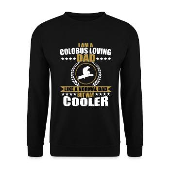 Great Colobus Loving Dad Apparel Monkey Lover For - Unisex Sweatshirt - black - Front - Alina (178cm) & Michal (187cm)