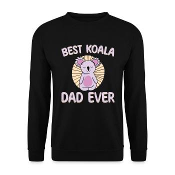 Best Koala Papa Ever for Men - Unisex Sweatshirt - black - Front - Alina (178cm) & Michal (187cm)