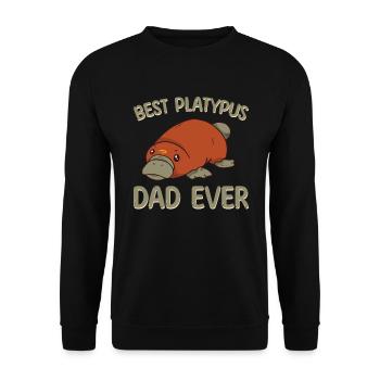 Meilleur ornithorynque Papa jamais - Sweat-shirt Unisexe - noir - Devant - Alina (178cm) & Michal (187cm)