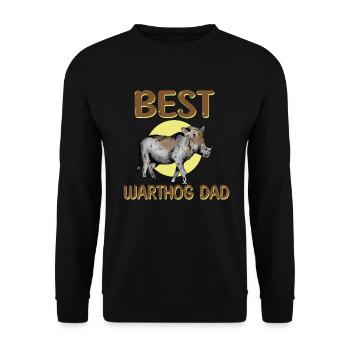 Best Warthog Father - Unisex Sweatshirt - black - Front - Alina (178cm) & Michal (187cm)