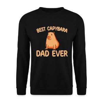 Meilleur père Capybara de tous les temps - Sweat-shirt Unisexe - noir - Devant - Alina (178cm) & Michal (187cm)