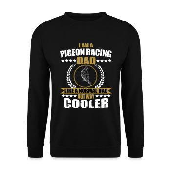 Drôle de père de course de pigeons - Sweat-shirt Unisexe - noir - Devant - Alina (178cm) & Michal (187cm)
