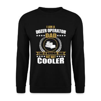Bulldozer Papa - Unisex Sweatshirt - black - Front - Alina (178cm) & Michal (187cm)