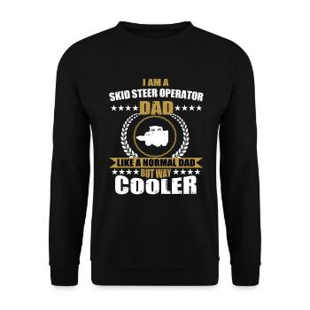 Skid Steer Loader Driver Papa - Unisex Sweatshirt - black - Front - Alina (178cm) & Michal (187cm)