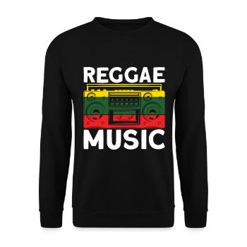 Reggae Music Jamaica Rastafari - Sweat-shirt Unisexe - noir - Devant - Alina (178cm) & Michal (187cm)