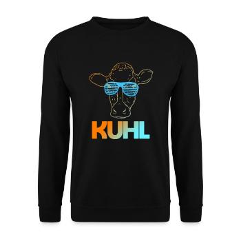 Kuhl Kuh Kühe Sonnenbrille Bauer - Unisex Pullover - Schwarz - Vorne - Alina (178cm) & Michal (187cm)