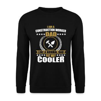 Bauarbeiter Vater - Unisex Pullover - Schwarz - Vorne - Alina (178cm) & Michal (187cm)