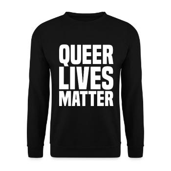 Queer Lives Matter - Sweat-shirt Unisexe - noir - Devant - Alina (178cm) & Michal (187cm)