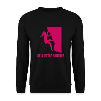 Soyez un peu Boulder Escalade de bloc - Sweat-shirt Unisexe - noir - Devant - Alina (178cm) & Michal (187cm)