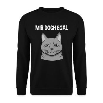 Katze Freches Kätzchen Lustiger Spruch Geschenk - Unisex Pullover - Schwarz - Vorne - Alina (178cm) & Michal (187cm)