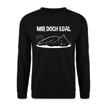 Katze Freches Kätzchen Lustiger Spruch Geschenk - Unisex Pullover - Schwarz - Vorne - Alina (178cm) & Michal (187cm)