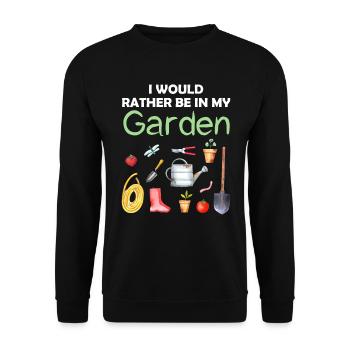 Jardin drôle Dicton Hobby Gardener Idée cadeau - Sweat-shirt Unisexe - noir - Devant - Alina (178cm) & Michal (187cm)
