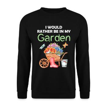 Jardin drôle Dicton Hobby Gardener Idée cadeau - Sweat-shirt Unisexe - noir - Devant - Alina (178cm) & Michal (187cm)