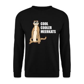 Suricate cool drôle de dicton cadeau - Sweat-shirt Unisexe - noir - Devant - Alina (178cm) & Michal (187cm)