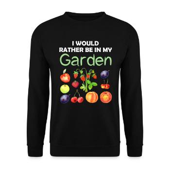 Jardin drôle Dicton Hobby Gardener Idée cadeau - Sweat-shirt Unisexe - noir - Devant - Alina (178cm) & Michal (187cm)