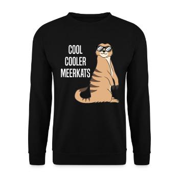 Suricate cool drôle de dicton cadeau - Sweat-shirt Unisexe - noir - Devant - Alina (178cm) & Michal (187cm)