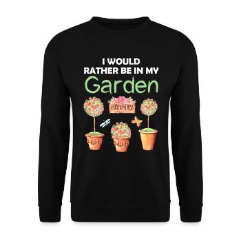 Jardin drôle Dicton Hobby Gardener Idée cadeau - Sweat-shirt Unisexe - noir - Devant - Alina (178cm) & Michal (187cm)