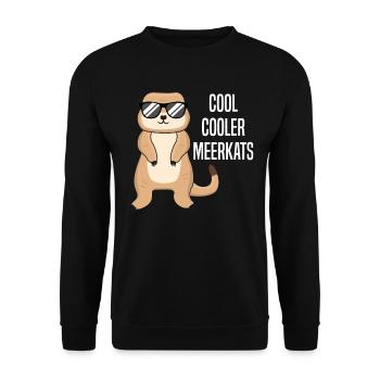 Suricate cool drôle de dicton cadeau - Sweat-shirt Unisexe - noir - Devant - Alina (178cm) & Michal (187cm)