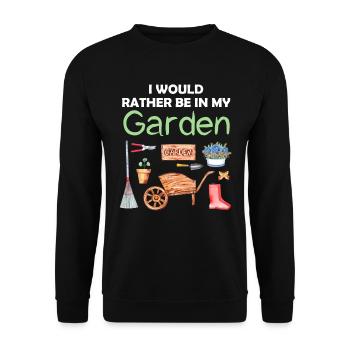 Jardin drôle Dicton Hobby Gardener Idée cadeau - Sweat-shirt Unisexe - noir - Devant - Alina (178cm) & Michal (187cm)