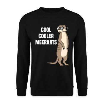 Suricate cool drôle de dicton cadeau - Sweat-shirt Unisexe - noir - Devant - Alina (178cm) & Michal (187cm)
