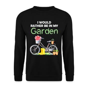 Jardin drôle Dicton Hobby Gardener Idée cadeau - Sweat-shirt Unisexe - noir - Devant - Alina (178cm) & Michal (187cm)