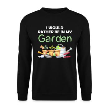 Jardin drôle Dicton Hobby Gardener Idée cadeau - Sweat-shirt Unisexe - noir - Devant - Alina (178cm) & Michal (187cm)