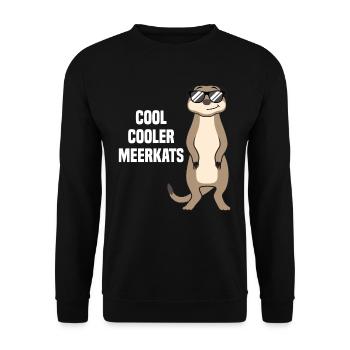 Suricate cool drôle de dicton cadeau - Sweat-shirt Unisexe - noir - Devant - Alina (178cm) & Michal (187cm)