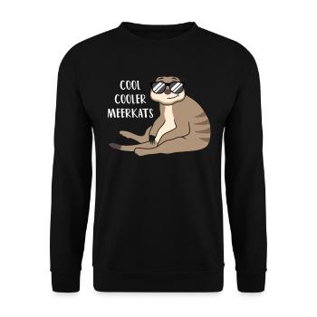 Suricate cool drôle de dicton cadeau - Sweat-shirt Unisexe - noir - Devant - Alina (178cm) & Michal (187cm)