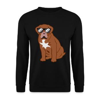 Bordeaux Grand Dague Chien Chien Amoureux Cadeau - Sweat-shirt Unisexe - noir - Devant - Alina (178cm) & Michal (187cm)