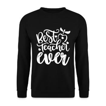 Meilleur professeur de tous les temps - Sweat-shirt Unisexe - noir - Devant - Alina (178cm) & Michal (187cm)