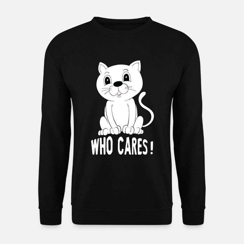 Katzen Mutter Miau Lustig Katzendame T-Shirt - Unisex Pullover - Schwarz