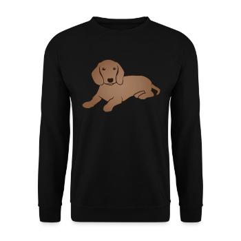 Teckel Chien Teckel Chien Amoureux Cadeau - Sweat-shirt Unisexe - noir - Devant - Alina (178cm) & Michal (187cm)
