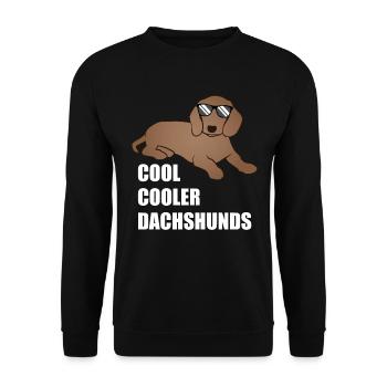 Cool teckel disant chien amoureux cadeau - Sweat-shirt Unisexe - noir - Devant - Alina (178cm) & Michal (187cm)