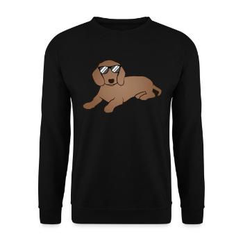 Teckel Chien Teckel Chien Amoureux Cadeau - Sweat-shirt Unisexe - noir - Devant - Alina (178cm) & Michal (187cm)