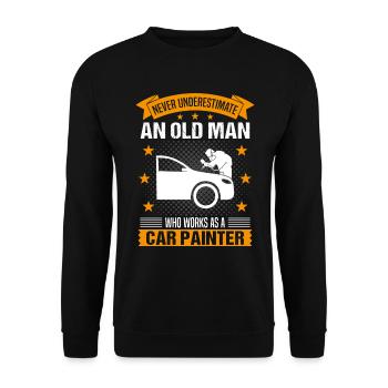 Painter Old Man Saying Men's Gift - Unisex Sweatshirt - black - Front - Alina (178cm) & Michal (187cm)