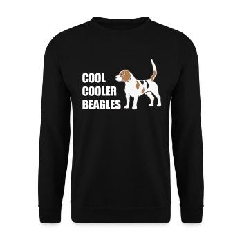 Beagle Hund Cooler Spruch Hundeliebhaber Geschenk - Unisex Pullover - Schwarz - Vorne - Alina (178cm) & Michal (187cm)