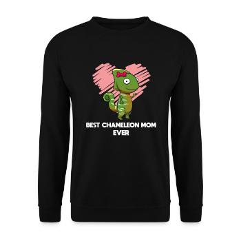 Best Chameleon Mom Ever Chamäleon Mama - Unisex Sweatshirt - black - Front - Alina (178cm) & Michal (187cm)
