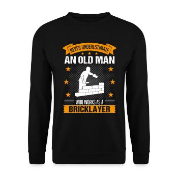 Maurer Old Man Saying Men's Gift - Unisex Sweatshirt - black - Front - Alina (178cm) & Michal (187cm)