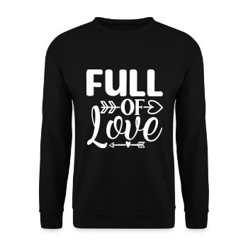Full of Love - Unisex Sweatshirt - black - Front - Alina (178cm) & Michal (187cm)