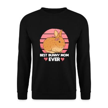 Meilleure maman lapin - Sweat-shirt Unisexe - noir - Devant - Alina (178cm) & Michal (187cm)