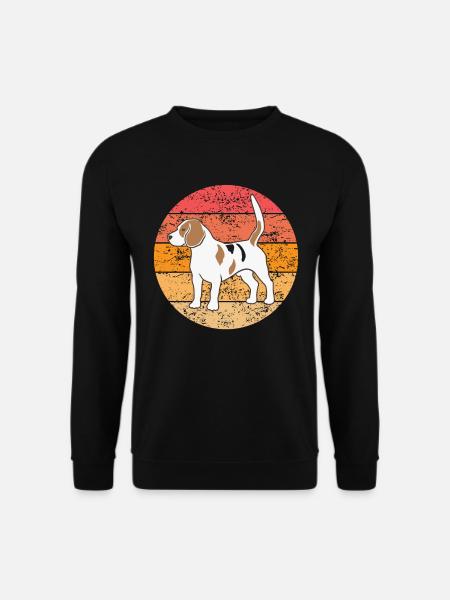 Beagle Hund Hundeliebhaber Retro Vintage Geschenk - Unisex Pullover - Schwarz