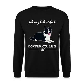 Border Collie Dog Dog Lovers Citation Cadeau - Sweat-shirt Unisexe - noir - Devant - Alina (178cm) & Michal (187cm)