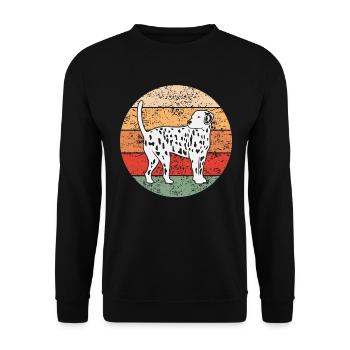 Dalmatian Dog Dog Lovers Retro Gift - Unisex Sweatshirt - black - Front - Alina (178cm) & Michal (187cm)