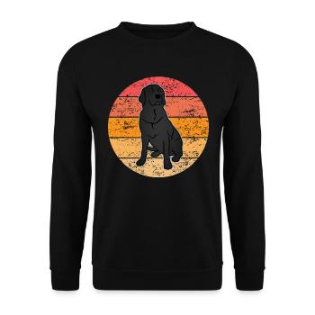Labrador Retriever Hund Hundeliebhaber Geschenk - Unisex Pullover - Schwarz - Vorne - Alina (178cm) & Michal (187cm)