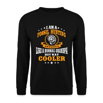Grand-père de chasse aux fossiles - Sweat-shirt Unisexe - noir - Devant - Alina (178cm) & Michal (187cm)