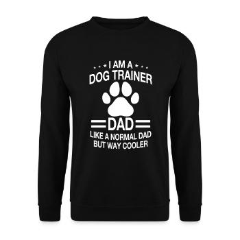 Dog trainer Papa - For men - Unisex Sweatshirt - black - Front - Alina (178cm) & Michal (187cm)